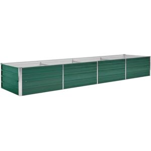 vidaXL Garden Raised Bed Galvanised Steel - 320x80x45 cm - Green - Garden Raised Bed vidaXL Garden Raised Bed Galvanised Steel - 320x80x45 cm - Green - Garden Raised Bed