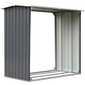 vidaXL Depósito legna in acciaio zincato 172x91x154cm grigio - Conservazione giardinaggio vidaXL Depósito legna in acciaio zincato 172x91x154cm grigio - Conservazione giardinaggio