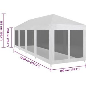 vidaXL Garden Furniture Set Party Tent with 10 Mesh Sidewalls - Party Tent vidaXL Garden Furniture Set Party Tent with 10 Mesh Sidewalls - Party Tent