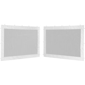 vidaXL White and Black Mesh Party Tent Sidewall - Party Tent Sidewall vidaXL White and Black Mesh Party Tent Sidewall - Party Tent Sidewall