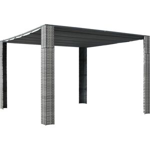 VidaXL Garden Furniture Set Gazebo with Roof - Grey and Anthracite - 300x300x200 cm VidaXL Garden Furniture Set Gazebo with Roof - Grey and Anthracite - 300x300x200 cm