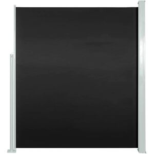 vidaXL Retractable Side Awning 140x300cm Black - Side Awning vidaXL Retractable Side Awning 140x300cm Black - Side Awning
