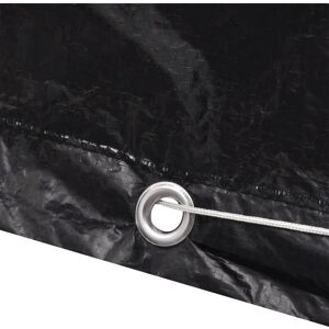 vidaXL Black Garden Furniture Cover 8 Eyelets 250x210x90 cm vidaXL Black Garden Furniture Cover 8 Eyelets 250x210x90 cm