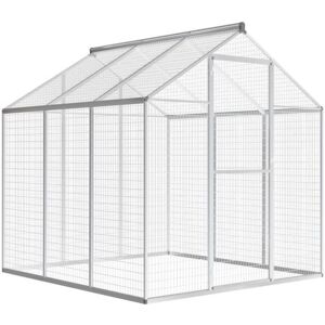 vidaXL Outdoor Aviary Aluminium 183x178x194cm Bird House Habitat Hutch Cage - Bird House Habitat Hutch Cage vidaXL Outdoor Aviary Aluminium 183x178x194cm Bird House Habitat Hutch Cage - Bird House Habitat Hutch Cage