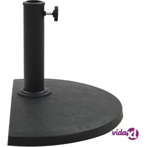 vidaXL 108107 - Sort halvcirkelformet parasolfund - Parasolfund vidaXL 108107 - Sort halvcirkelformet parasolfund - Parasolfund