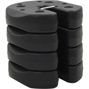 vidaXL 4x Gazebo Weight Plates Black 220x50mm Concrete Party Tent Accessory vidaXL 4x Gazebo Weight Plates Black 220x50mm Concrete Party Tent Accessory