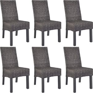 vidaXL Kubu Rattan Mango Wood Dining Chairs Set vidaXL Kubu Rattan Mango Wood Dining Chairs Set