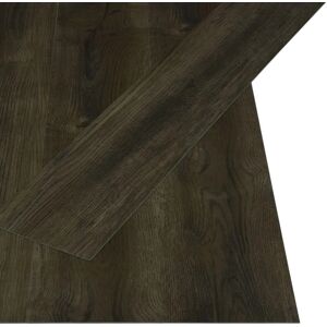 vidaXL Lamas autoadhesivas en PVC Marrón Oscuro - Piso de PVC vidaXL Lamas autoadhesivas en PVC Marrón Oscuro - Piso de PVC