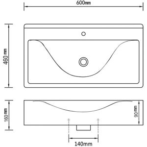 vidaXL Ceramic Gold Rectangular Wash Basin - Bathroom Sink vidaXL Ceramic Gold Rectangular Wash Basin - Bathroom Sink
