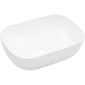 vidaXL Wash Basin 45.5x32x13cm Ceramic White - Wash Basin vidaXL Wash Basin 45.5x32x13cm Ceramic White - Wash Basin