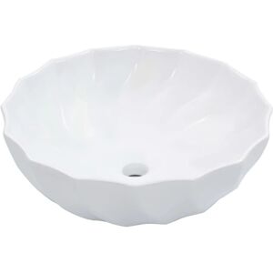 vidaXL 46x17cm White Ceramic Wash Basin - Washroom Sink vidaXL 46x17cm White Ceramic Wash Basin - Washroom Sink