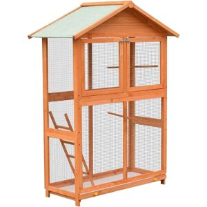 vidaXL Pine & Fir Wood Bird Cage - Large Aviary House vidaXL Pine & Fir Wood Bird Cage - Large Aviary House