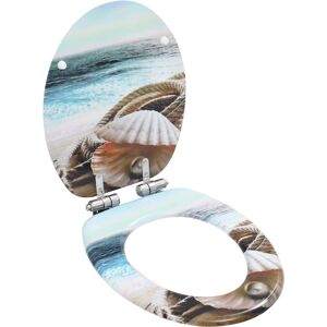 vidaXL Toilet Seat with Soft-Close Lid Multi Coloured - Bathroom Accessories vidaXL Toilet Seat with Soft-Close Lid Multi Coloured - Bathroom Accessories