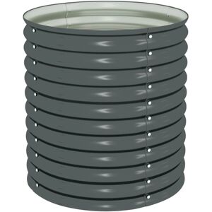 vidaXL Garden Raised Bed 80x80x81 cm Galvanised Steel Grey vidaXL Garden Raised Bed 80x80x81 cm Galvanised Steel Grey