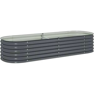 vidaXL Garden Raised Bed - 240x80x44 cm - Galvanised Steel vidaXL Garden Raised Bed - 240x80x44 cm - Galvanised Steel