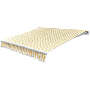 Maisonchic Gul & Hvid Motoriseret Rullegardin - 400cm Maisonchic Gul & Hvid Motoriseret Rullegardin - 400cm