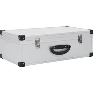vidaXL 80 CDs Aluminum ABS Silver CD Case - Storage Organizer vidaXL 80 CDs Aluminum ABS Silver CD Case - Storage Organizer