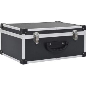 vidaXL 60 CDs Aluminium ABS Black - CD Storage Box vidaXL 60 CDs Aluminium ABS Black - CD Storage Box