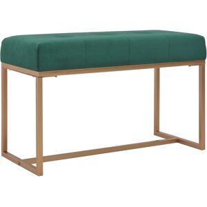 vidaXL Banc 80 cm Velours Vert - Banc - Publicité vidaXL Banc 80 cm Velours Vert - Banc - Publicité