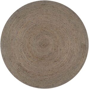 vidaXL Handmade Rug Jute Round 90cm Grey Floor Protector Carpet Mat Decoration vidaXL Handmade Rug Jute Round 90cm Grey Floor Protector Carpet Mat Decoration