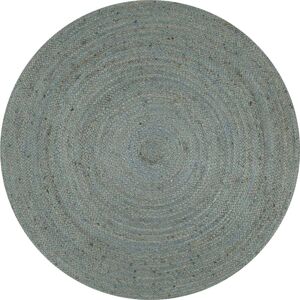 vidaXL Handmade Rug Jute Round 120cm Olive Green - Rug vidaXL Handmade Rug Jute Round 120cm Olive Green - Rug
