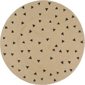 vidaXL Handmade Rug Jute with Triangle Print - Rug vidaXL Handmade Rug Jute with Triangle Print - Rug