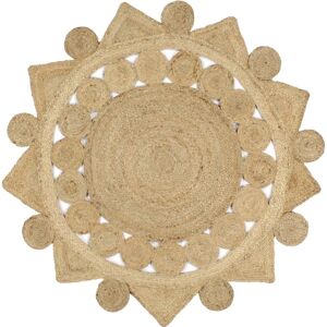 vidaXL Handmade Rug Braided Jute 120cm - Rug vidaXL Handmade Rug Braided Jute 120cm - Rug