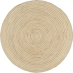 vidaXL Handgefertigter Teppich Jute Spiral Design 150cm - Teppich vidaXL Handgefertigter Teppich Jute Spiral Design 150cm - Teppich
