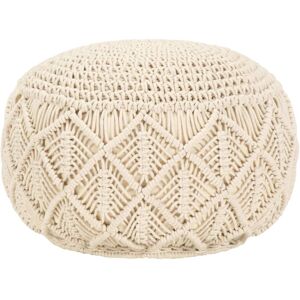 vidaXL Pouffe en macramé fait main 45x30cm - Pouffe/Ottoman - Publicité vidaXL Pouffe en macramé fait main 45x30cm - Pouffe/Ottoman - Publicité