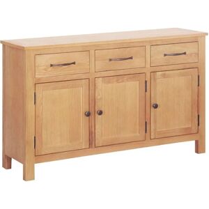 vidaXL Buffet Massivholz Eiche - 112x33.5x70 cm - Aufbewahrungsmöbel vidaXL Buffet Massivholz Eiche - 112x33.5x70 cm - Aufbewahrungsmöbel