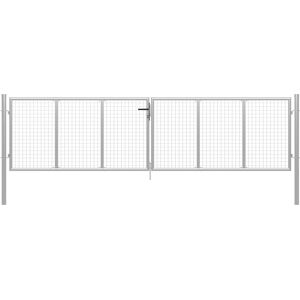 Vidaxl Galvanized Steel Garden Gate 415x150 cm - Garden Gate Vidaxl Galvanized Steel Garden Gate 415x150 cm - Garden Gate