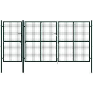 vidaXL Steel Garden Gate 400x200 cm Green - Garden Gate vidaXL Steel Garden Gate 400x200 cm Green - Garden Gate