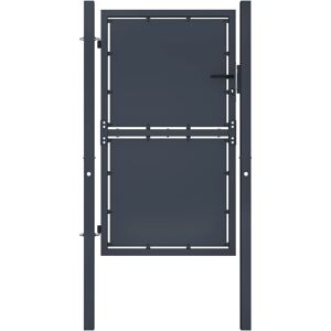 vidaXL Garden Gate Steel 100x125 cm Anthracite - Garden Gate vidaXL Garden Gate Steel 100x125 cm Anthracite - Garden Gate