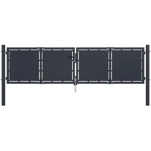 vidaXL Garden Gate Steel Anthracite Outdoor Fence Doors - Garden Type vidaXL Garden Gate Steel Anthracite Outdoor Fence Doors - Garden Type