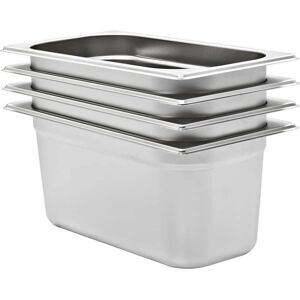 vidaXL Stainless Steel Gastronorm Container 4 pcs GN 1/3 - Food Storage vidaXL Stainless Steel Gastronorm Container 4 pcs GN 1/3 - Food Storage