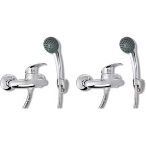 vidaXL 2x Mixer Showers Bathroom Accessory Faucet Tap Head Plumbing Fixture vidaXL 2x Mixer Showers Bathroom Accessory Faucet Tap Head Plumbing Fixture