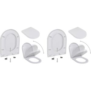 vidaXL Toilet Seat with Soft Close - 2 pcs - White - Toilet Seat vidaXL Toilet Seat with Soft Close - 2 pcs - White - Toilet Seat
