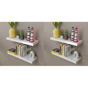 vidaXL Wall Shelves 4 pcs White 60 cm - Wall Shelves vidaXL Wall Shelves 4 pcs White 60 cm - Wall Shelves