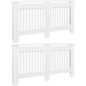 vidaXL 152cm White MDF Radiator Cover with Shelf - Radiator Cover vidaXL 152cm White MDF Radiator Cover with Shelf - Radiator Cover