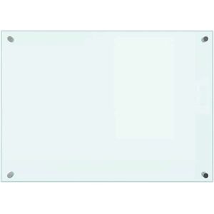 vidaXL White Tempered Glass Kitchen Backsplash - 70x50cm vidaXL White Tempered Glass Kitchen Backsplash - 70x50cm