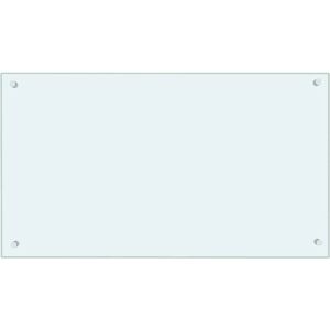 vidaXL White 90x50cm Tempered Glass Kitchen Backsplash - Kitchen Backsplash vidaXL White 90x50cm Tempered Glass Kitchen Backsplash - Kitchen Backsplash