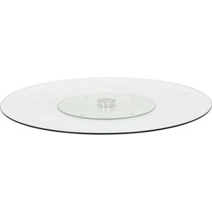 vidaXL Rotating Serving Plate - Transparent Tempered Glass - 60 cm - Serving Dish vidaXL Rotating Serving Plate - Transparent Tempered Glass - 60 cm - Serving Dish