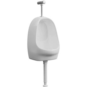 vidaXL Wall Hung Urinal with Flush Valve Ceramic White - Wall Hung Urinal vidaXL Wall Hung Urinal with Flush Valve Ceramic White - Wall Hung Urinal