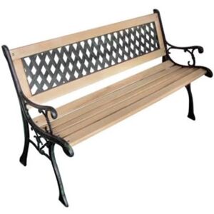 vidaXL Garden Bench 122cm Wood - Rustic Outdoor Seat vidaXL Garden Bench 122cm Wood - Rustic Outdoor Seat