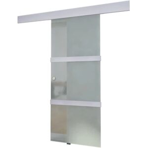 vidaXL Schiebetür Zilverkleurig - Glas & Aluminium - 178cm - Schiebetür vidaXL Schiebetür Zilverkleurig - Glas & Aluminium - 178cm - Schiebetür