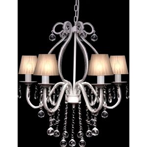 vidaXL Witte Kristallen Chandelier - Verlichtingsarmatuur vidaXL Witte Kristallen Chandelier - Verlichtingsarmatuur