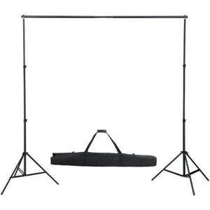vidaXL Black Telescopic Background System - Photo Studio Support vidaXL Black Telescopic Background System - Photo Studio Support