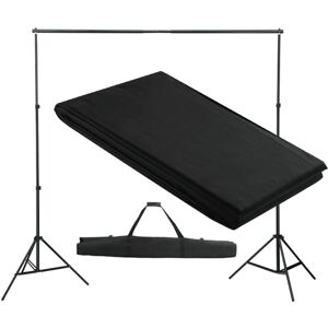 vidaXL Black Photography Background Support System 300x300cm vidaXL Black Photography Background Support System 300x300cm