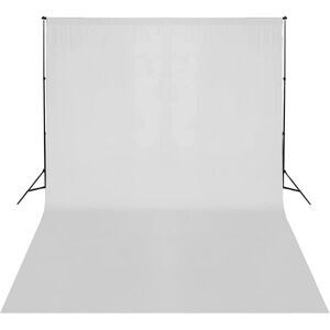 vidaXL Telescopic Background Support System + White Backdrop 3x5m - Background System vidaXL Telescopic Background Support System + White Backdrop 3x5m - Background System