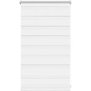 VidaXL White Zebra Double Roller Blind - Window Covering VidaXL White Zebra Double Roller Blind - Window Covering